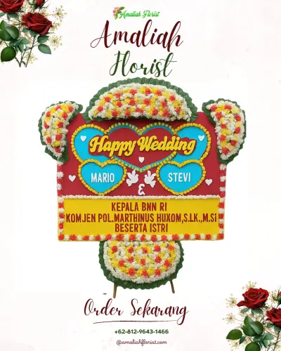 Karangan Papan Bunga Pernikahan di Mantingan